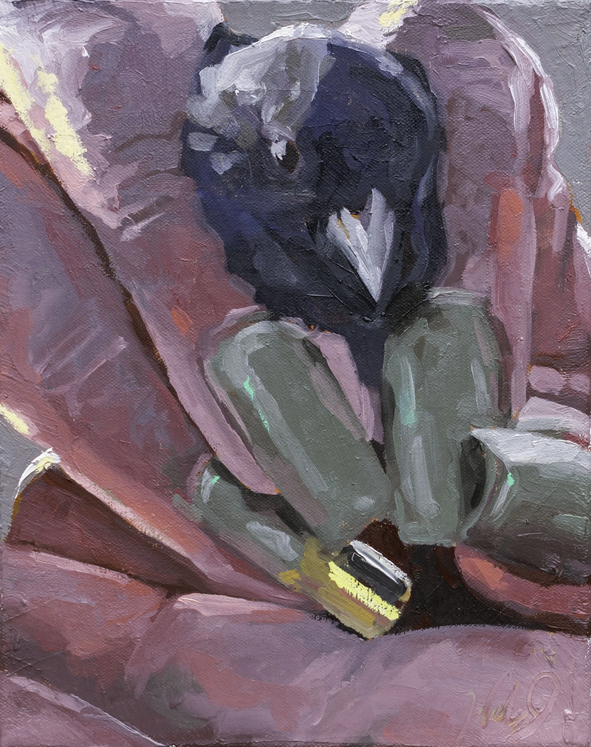 Golden, 10x8", oil on canvas, 2024, $160