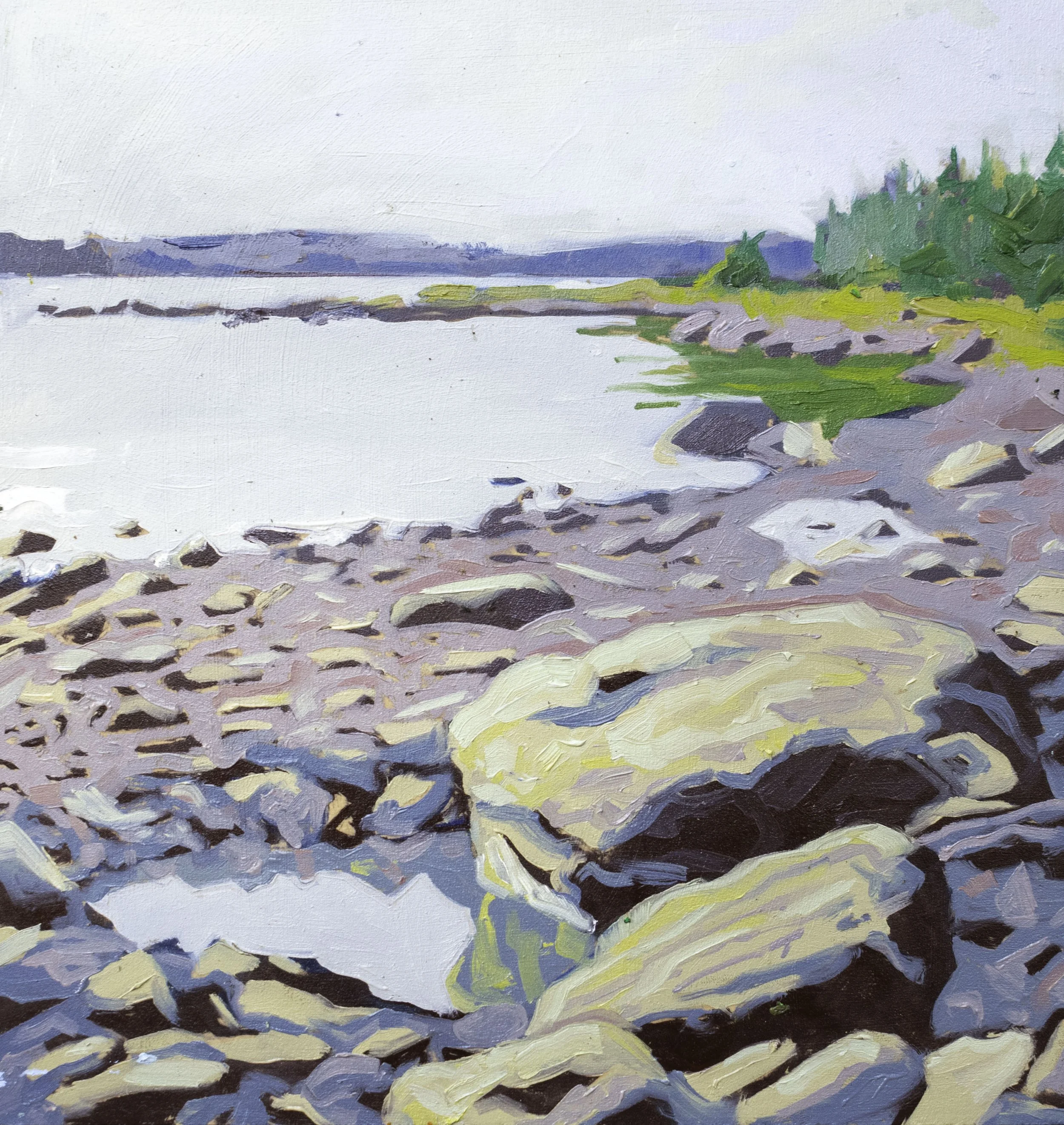As the Day Grows Dark, 12.5x12", oil on board, 2025, sold 