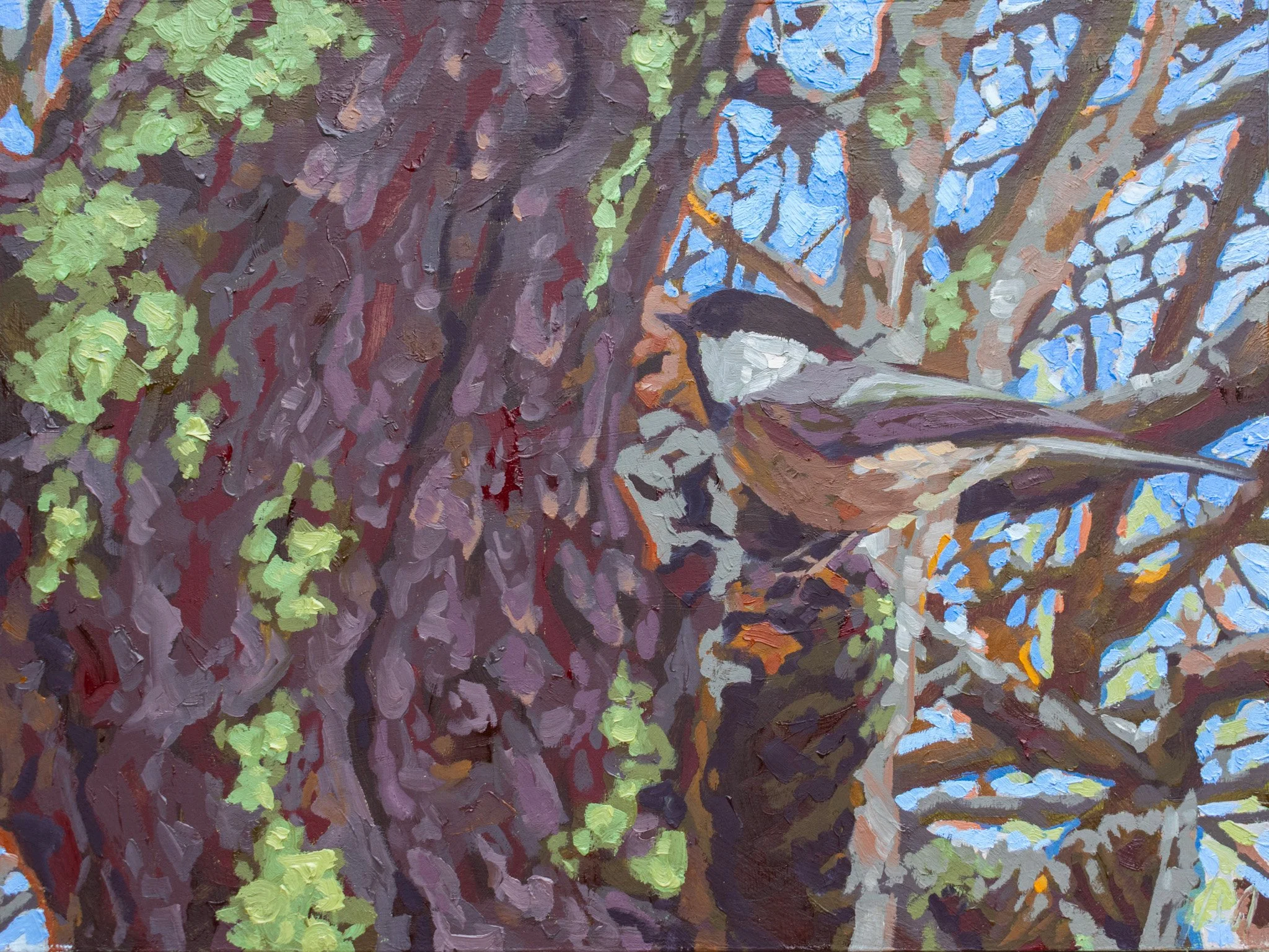 Silent Forager, 12x16", oil on cradled panel, 2024, sold