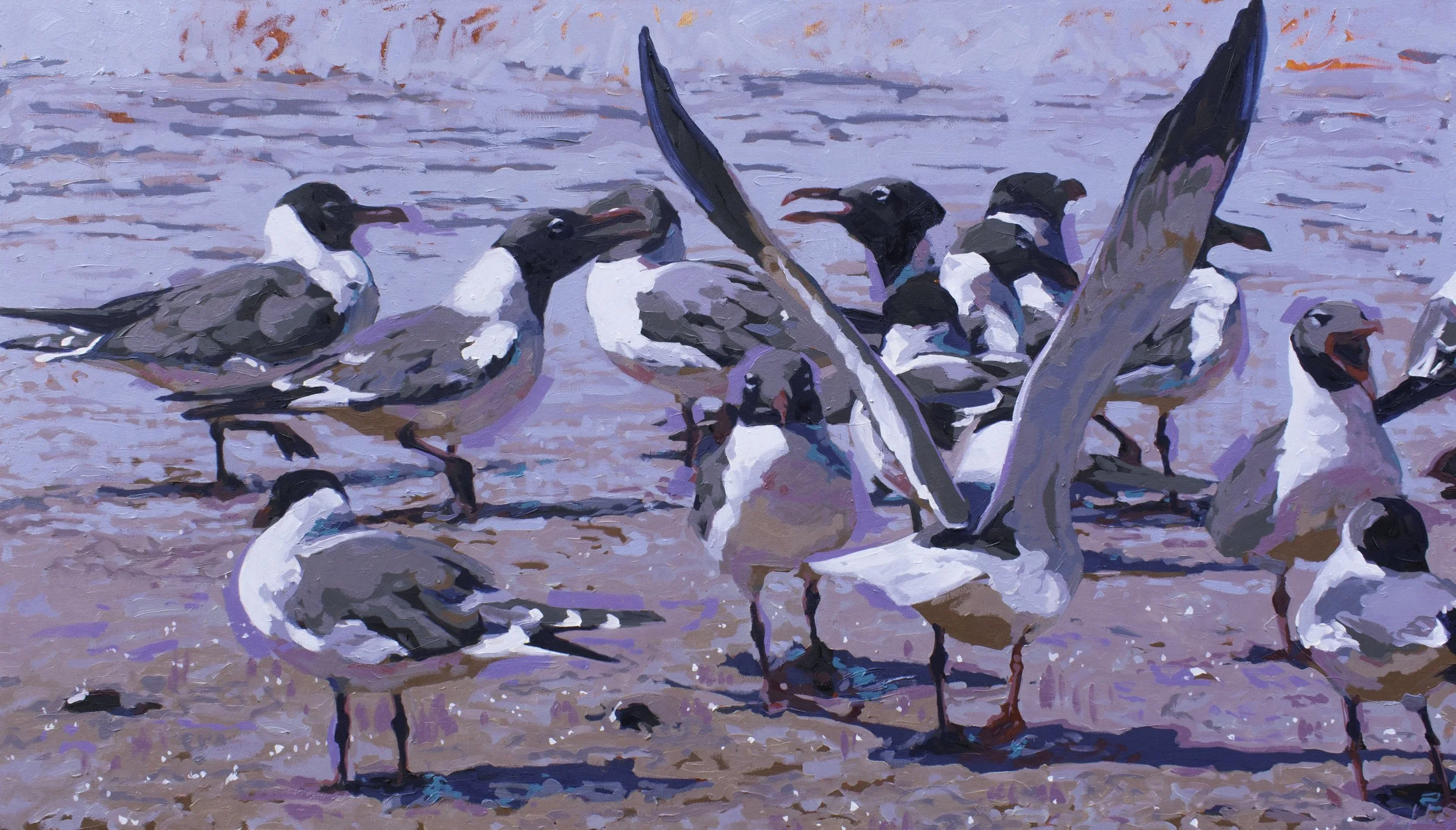 Beach Day, 24x42", oil on canvas, 2025, $1,750
