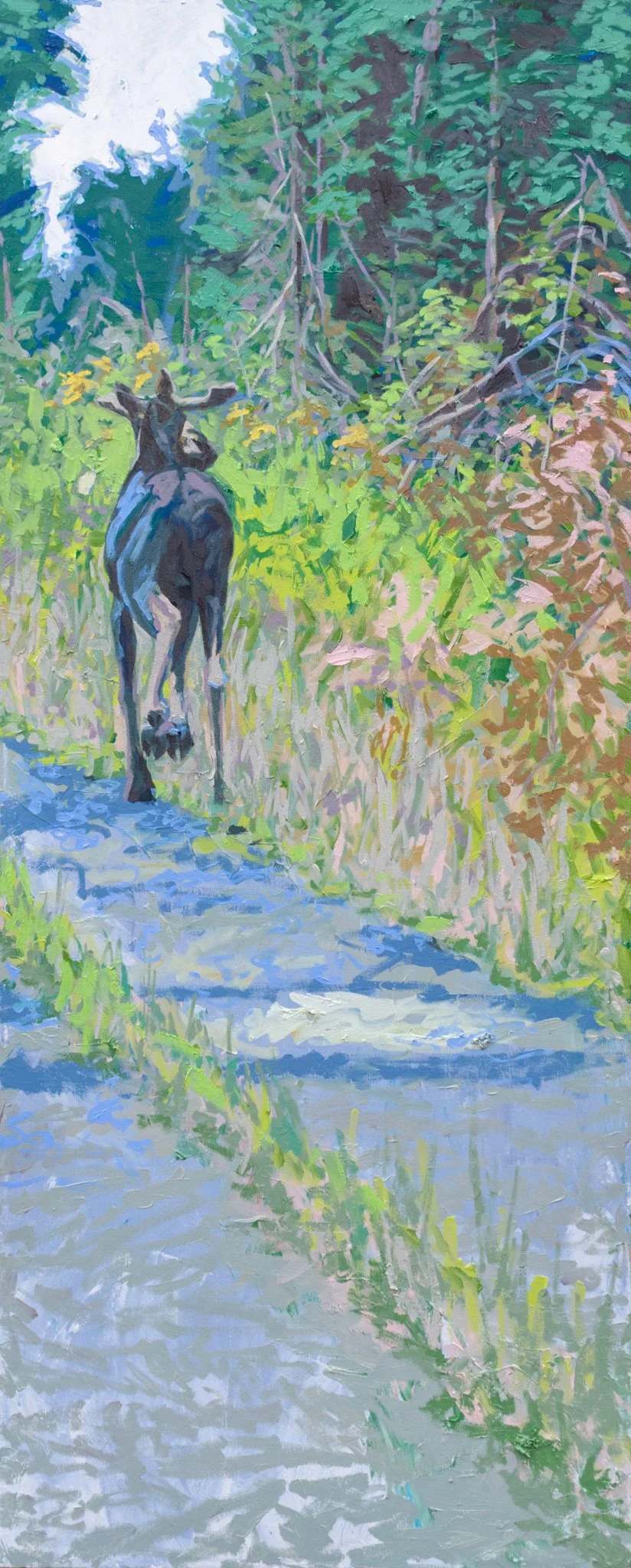 Homebound, 50x20", oil on canvas, 2025, $2,000