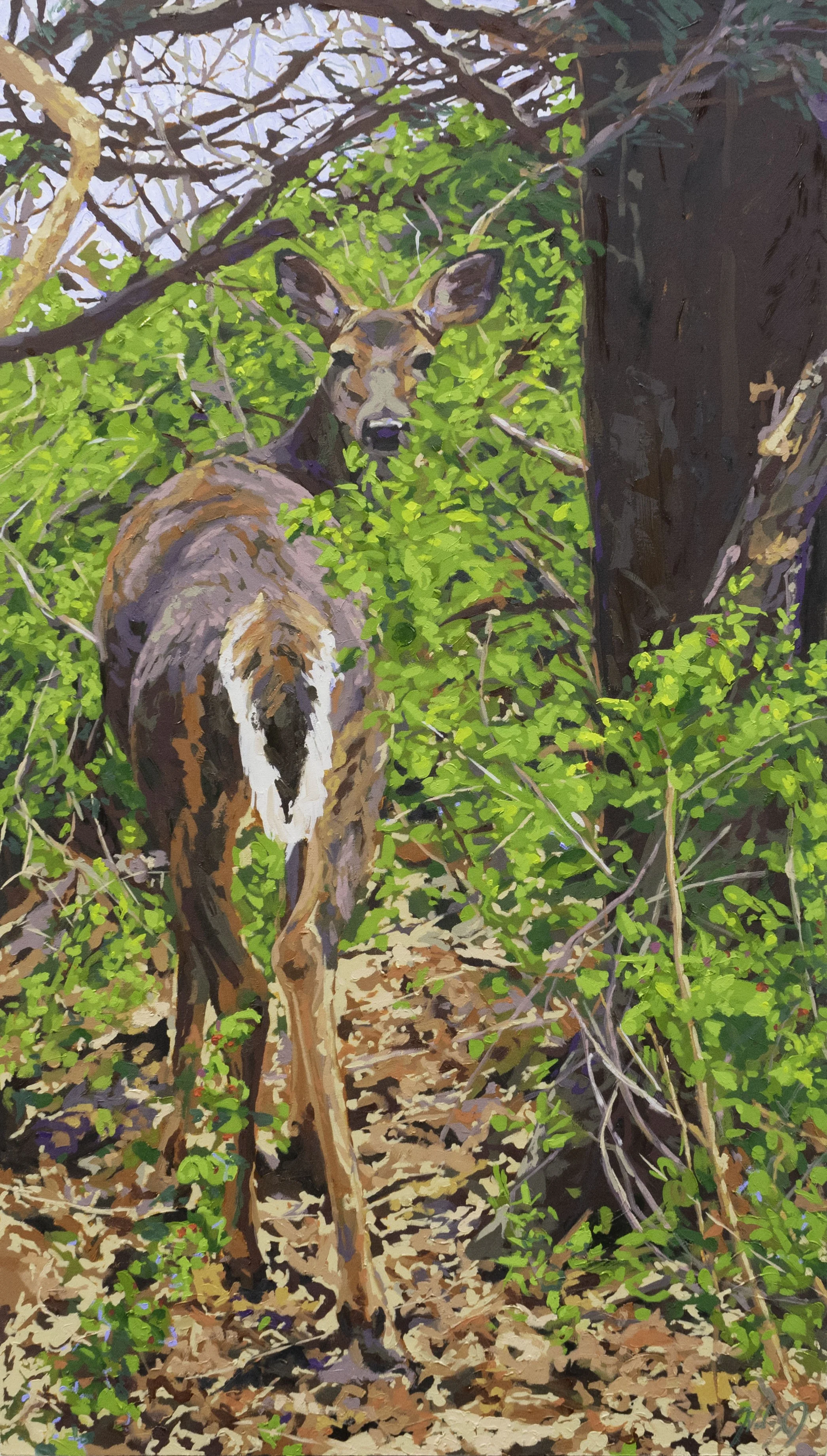 On the Net Run, 44x25", oil on canvas, 2024, sold 