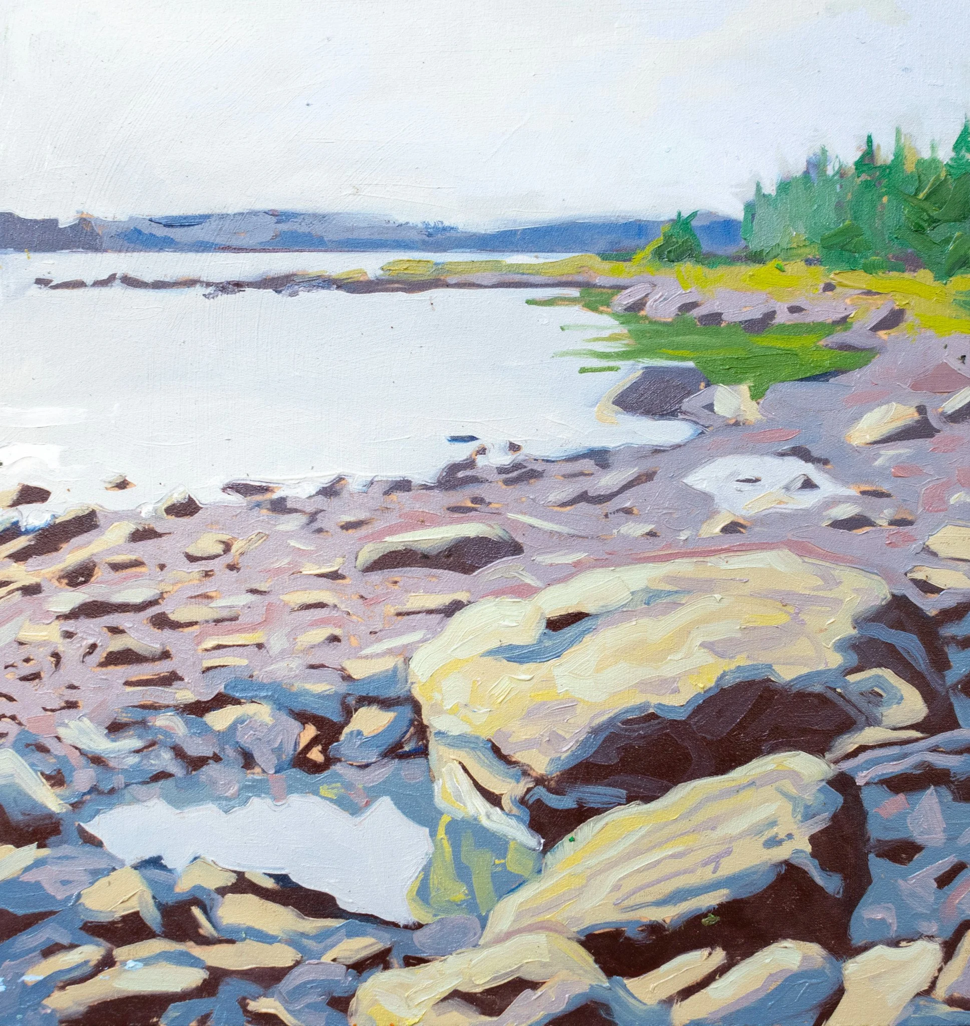As the Day Grows Dark, 12.5x12", oil on board, 2025, sold 