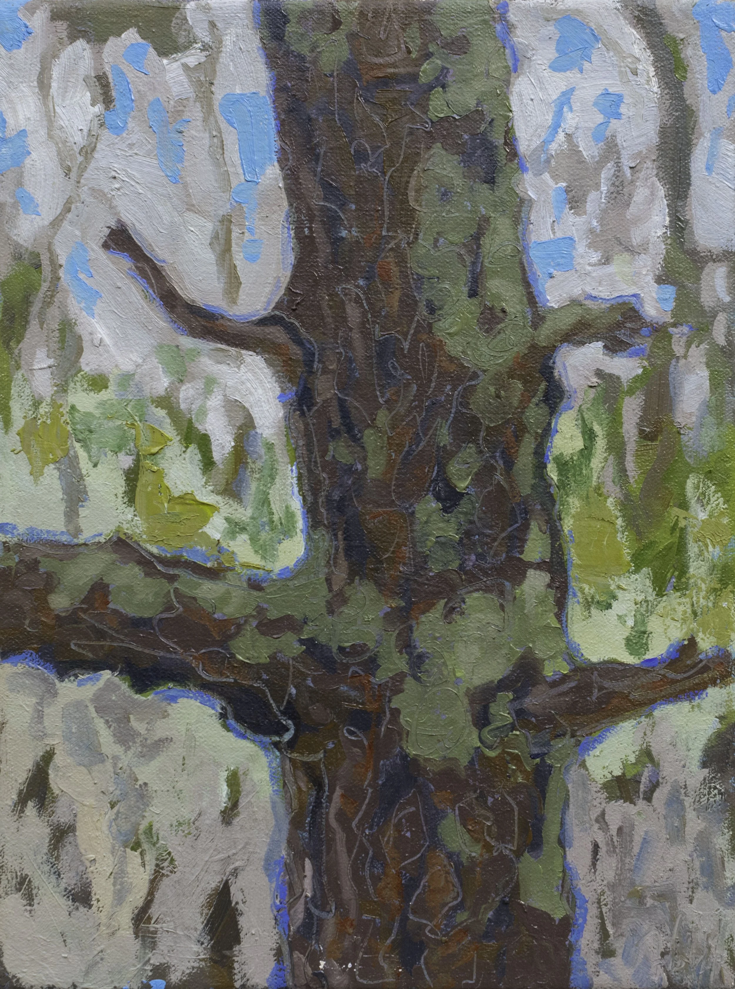 The Patch of Trees, 12x9", oil on canvas, 2024, $100