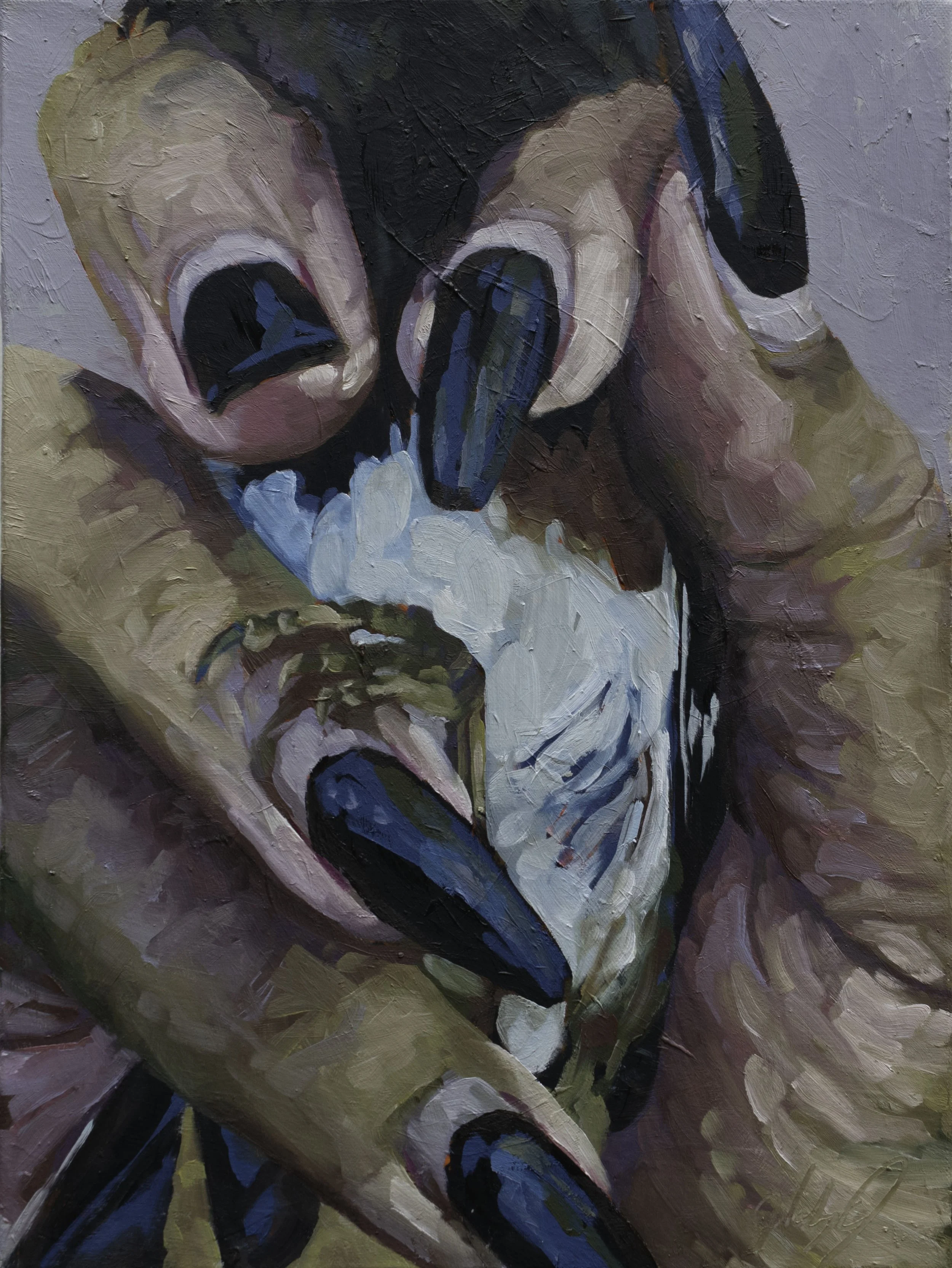 Clasp, 16x12", oil on canvas, 2024, sold 