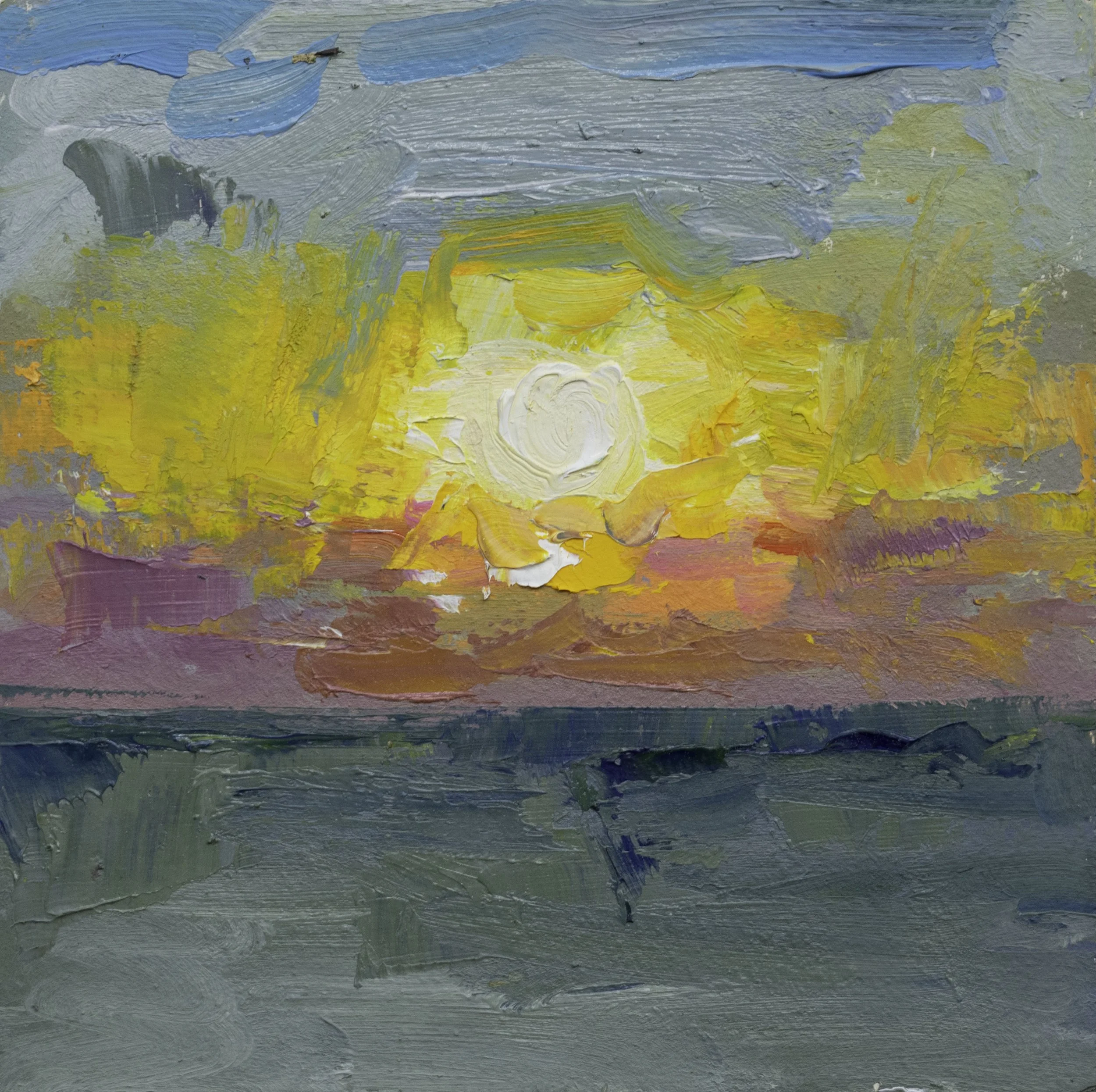 Before Dinner, 5x5", oil on board, 2024, $30
