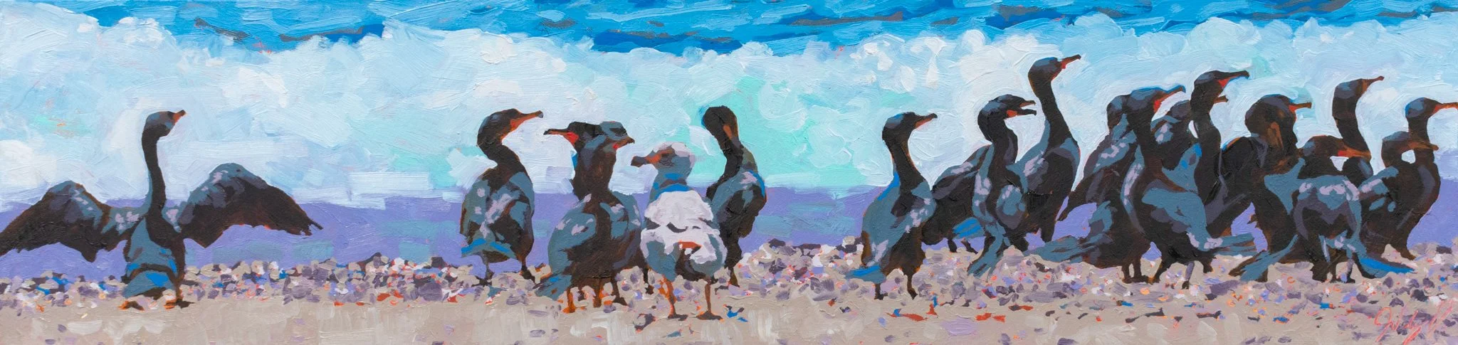 Odd One Out, 6x24", oil on canvas, 2025, sold