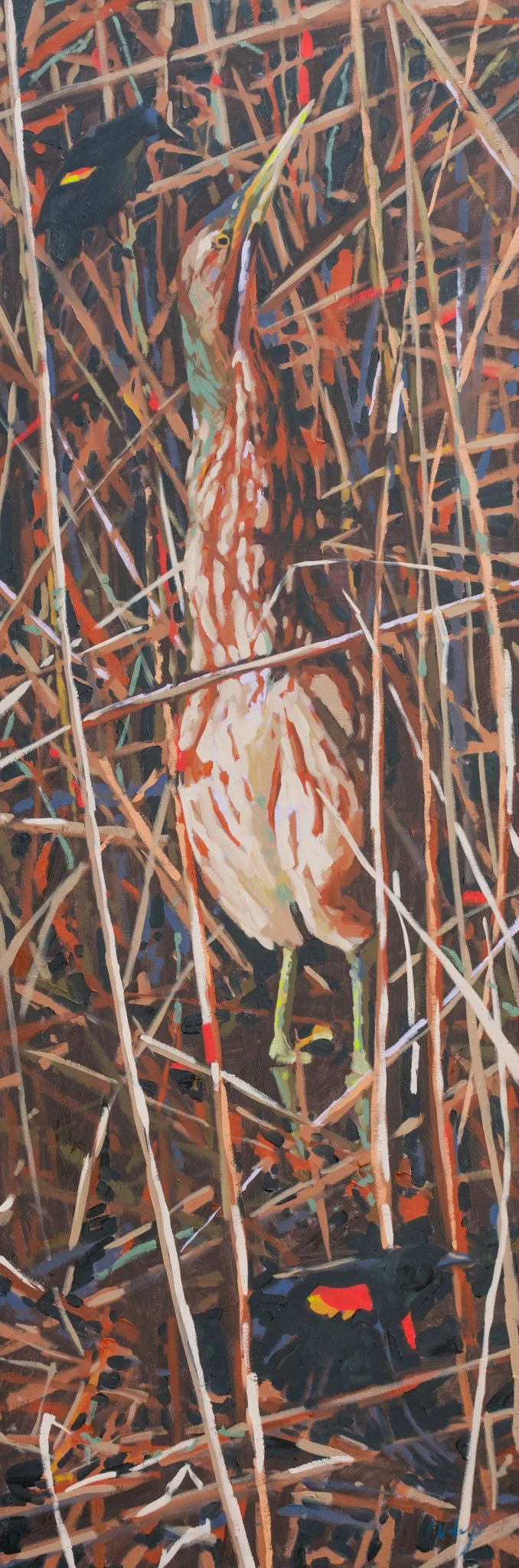 Overwinter, 60x20", oil on canvas, 2024, $2,500