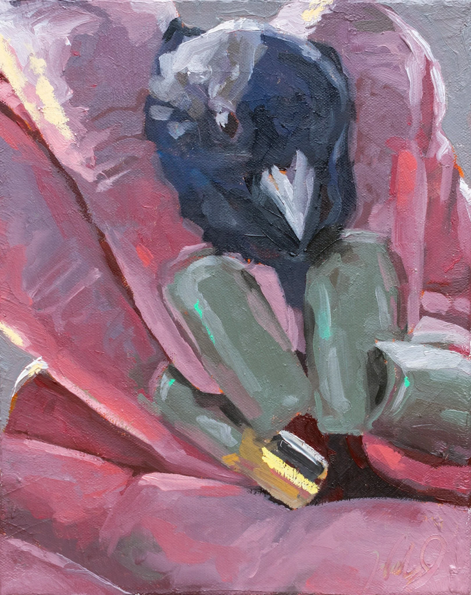 Golden, 10x8", oil on canvas, 2024, $160