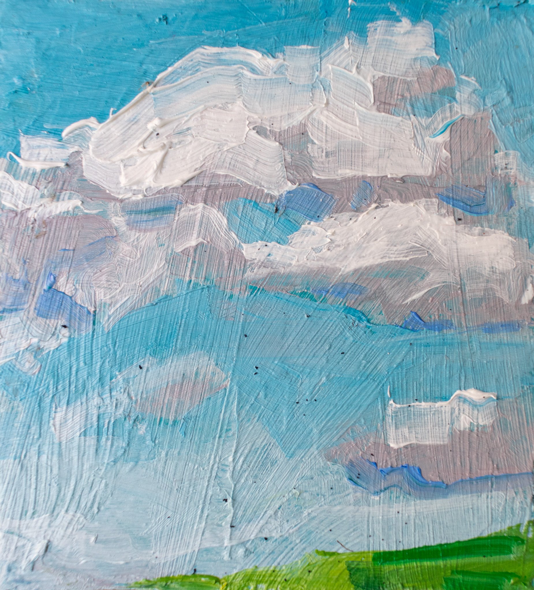 Swarm of Blackflies, 5.75x5.75", oil on wood (framed), 2026, $75