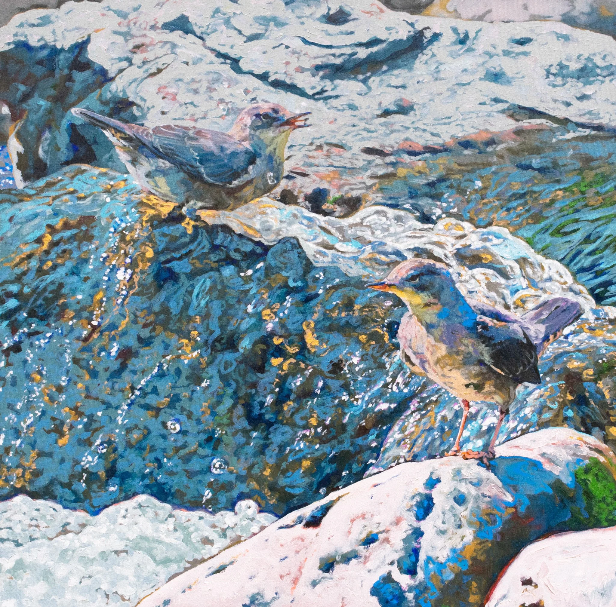 The Dipper Trail, 30x30", oil on canvas, 2022, sold
