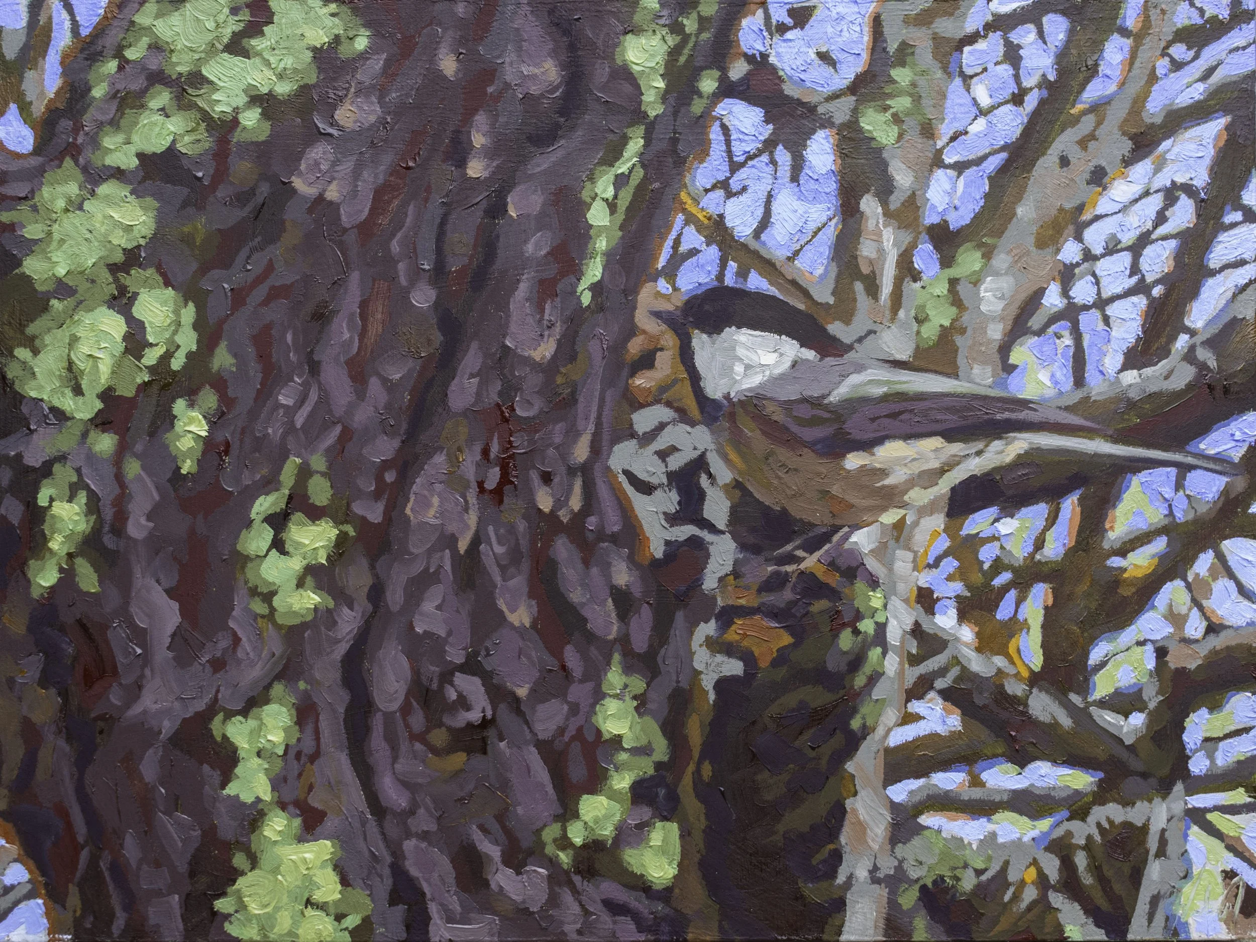 Silent Forager, 12x16", oil on cradled panel, 2024, $225