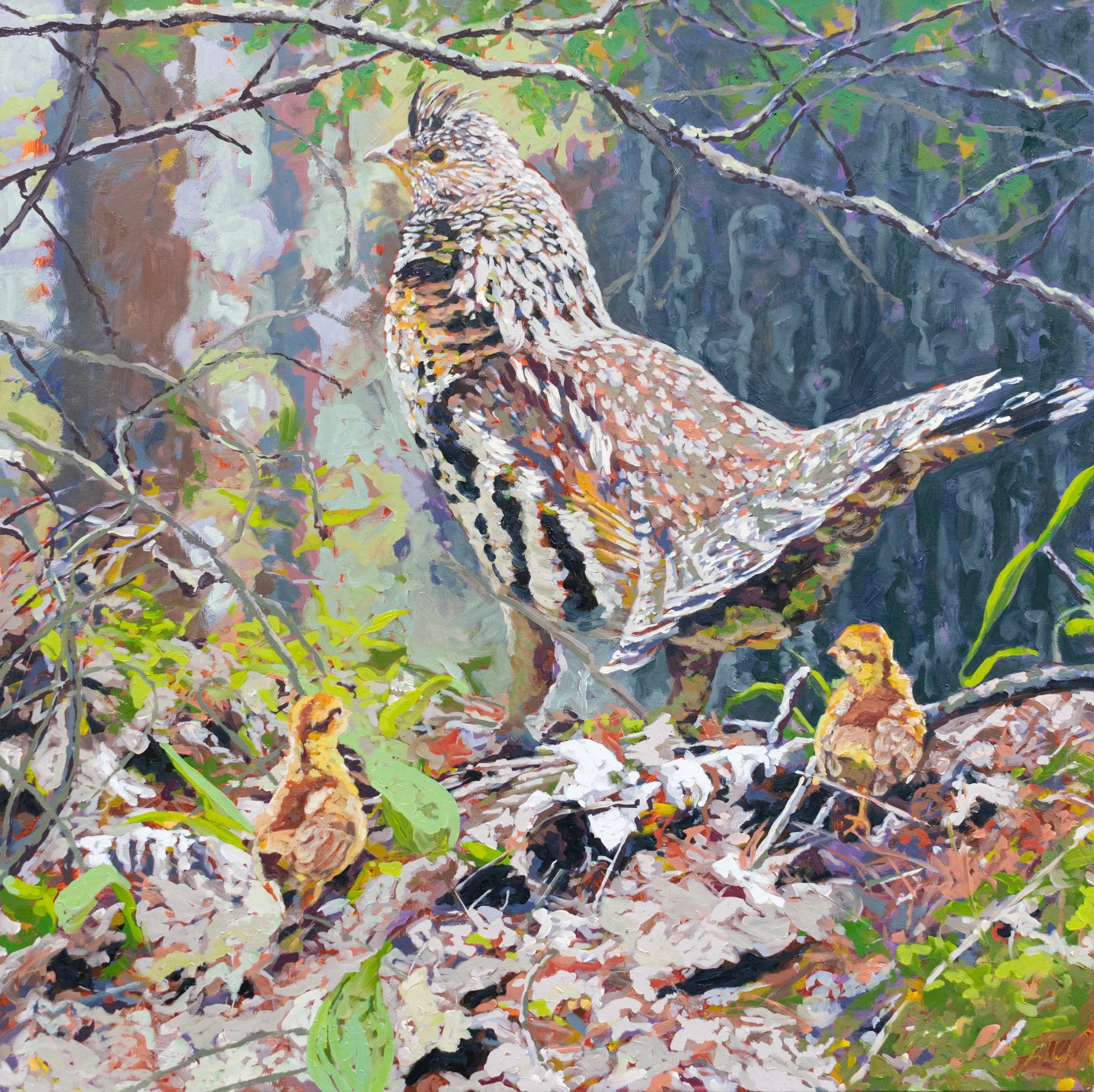 Mother's Guidance, 36x36", oil on canvas, 2023, $2,800