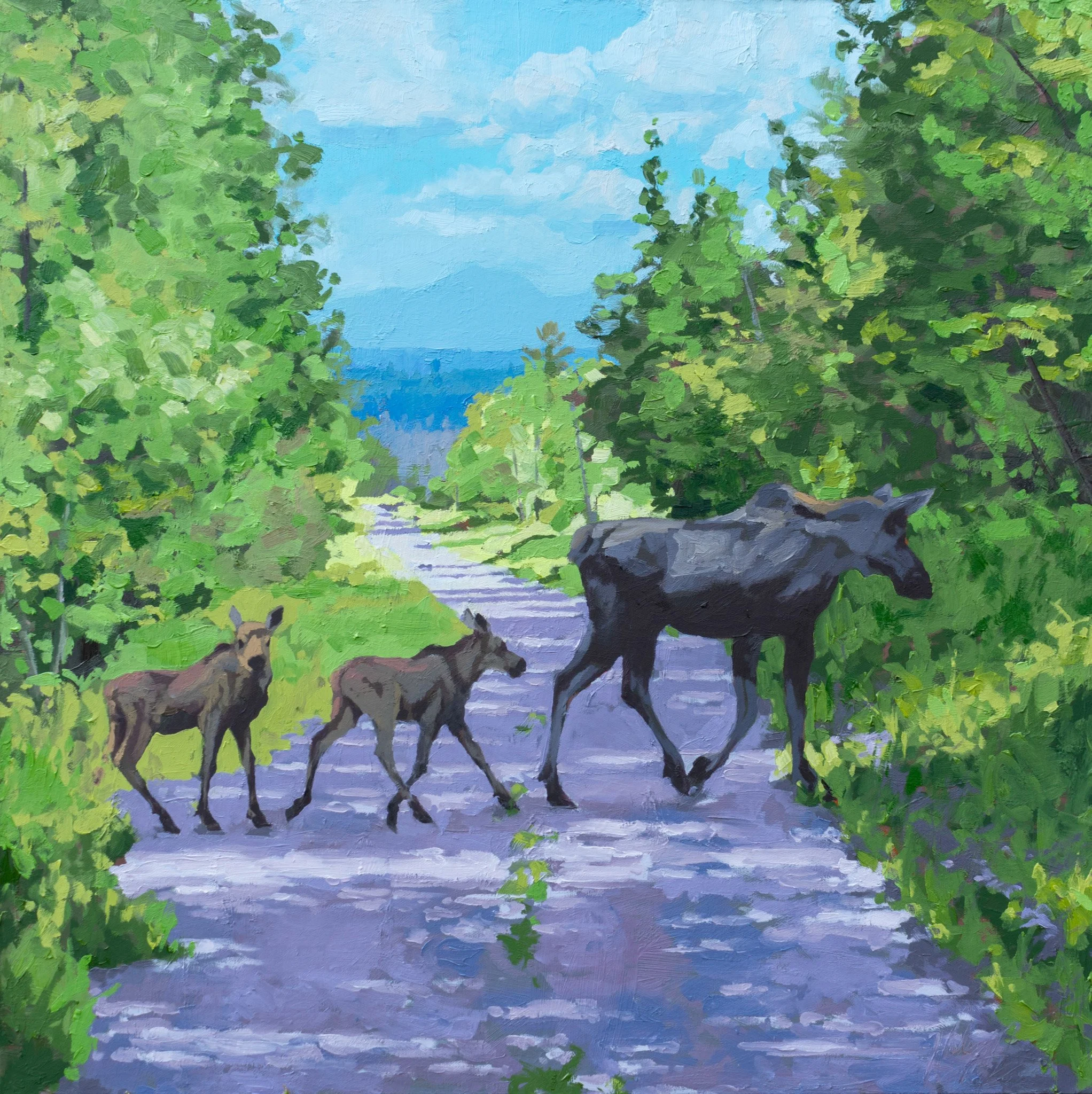 North to Katahdin, 24x24", oil on canvas, 2024, $1,200