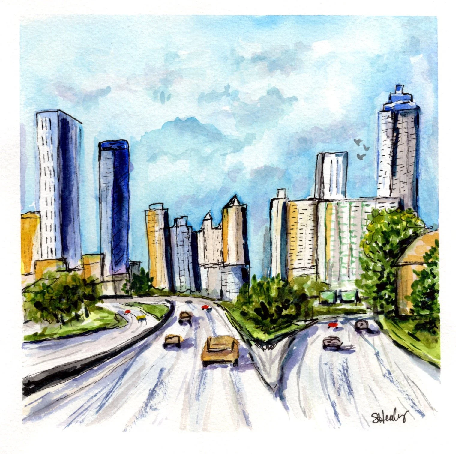 Jackson Street Bridge Giclée