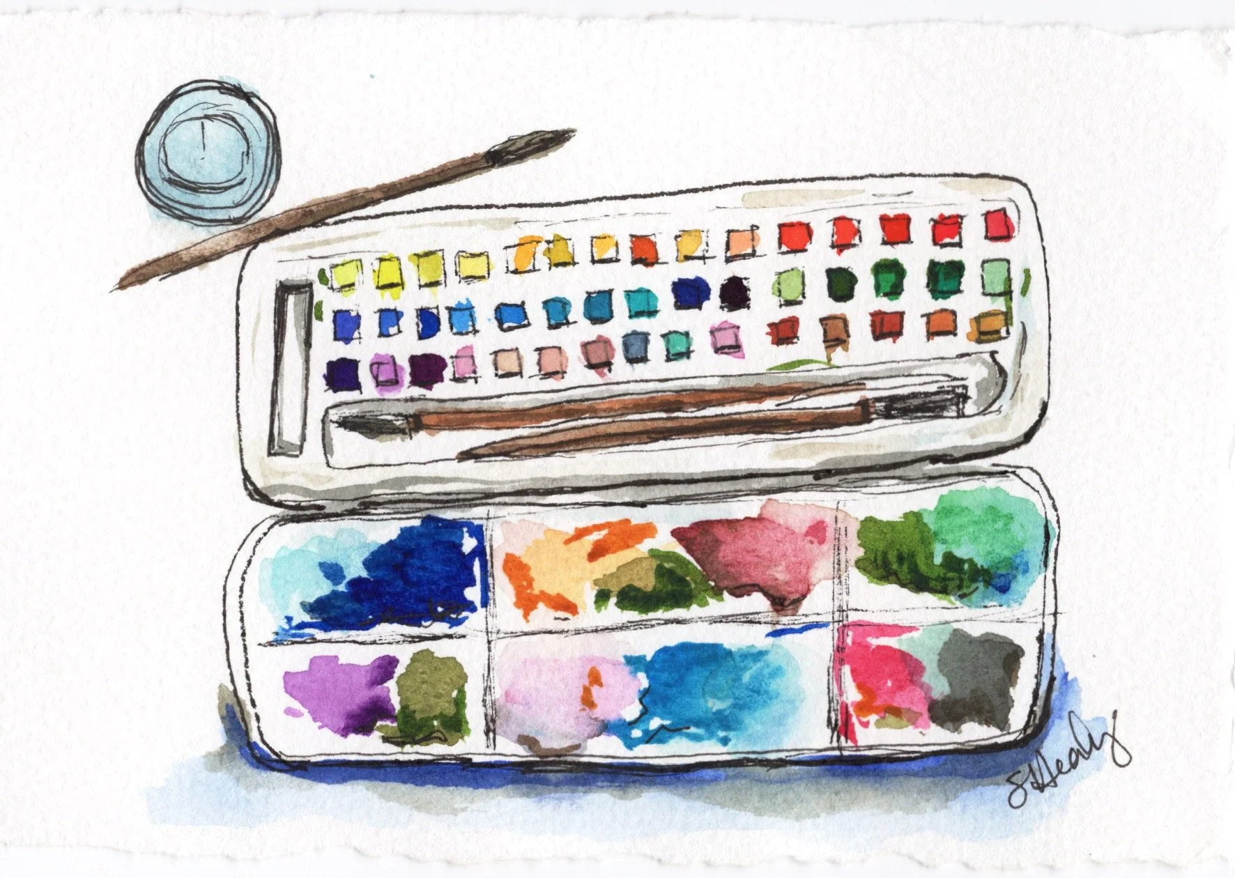 An Artist's Palette Print