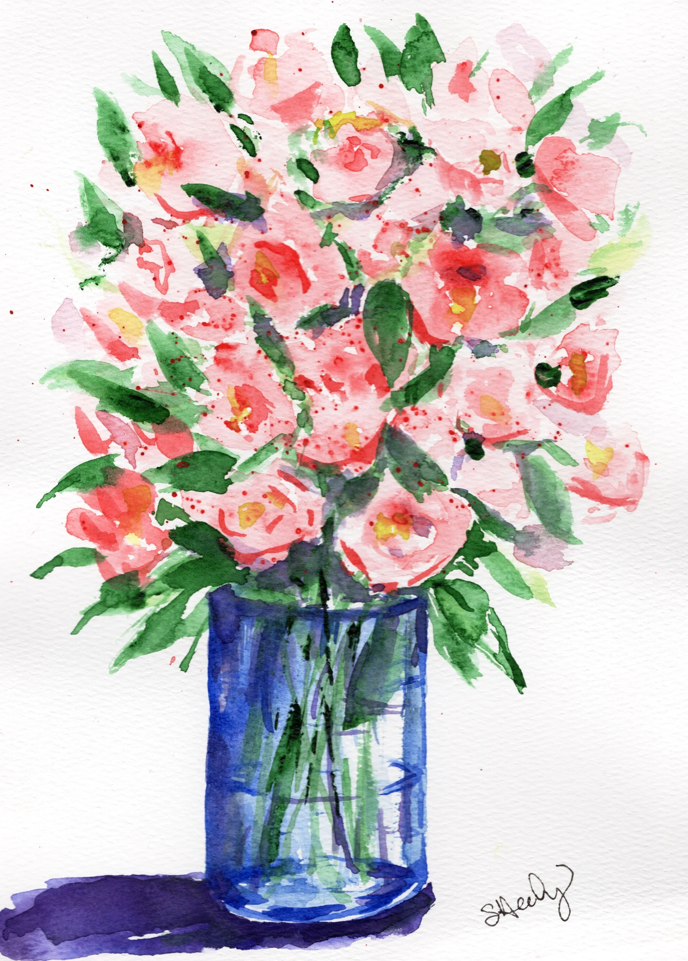 Farmer's Market Bouquet Original 8¼ × 11¼ inches