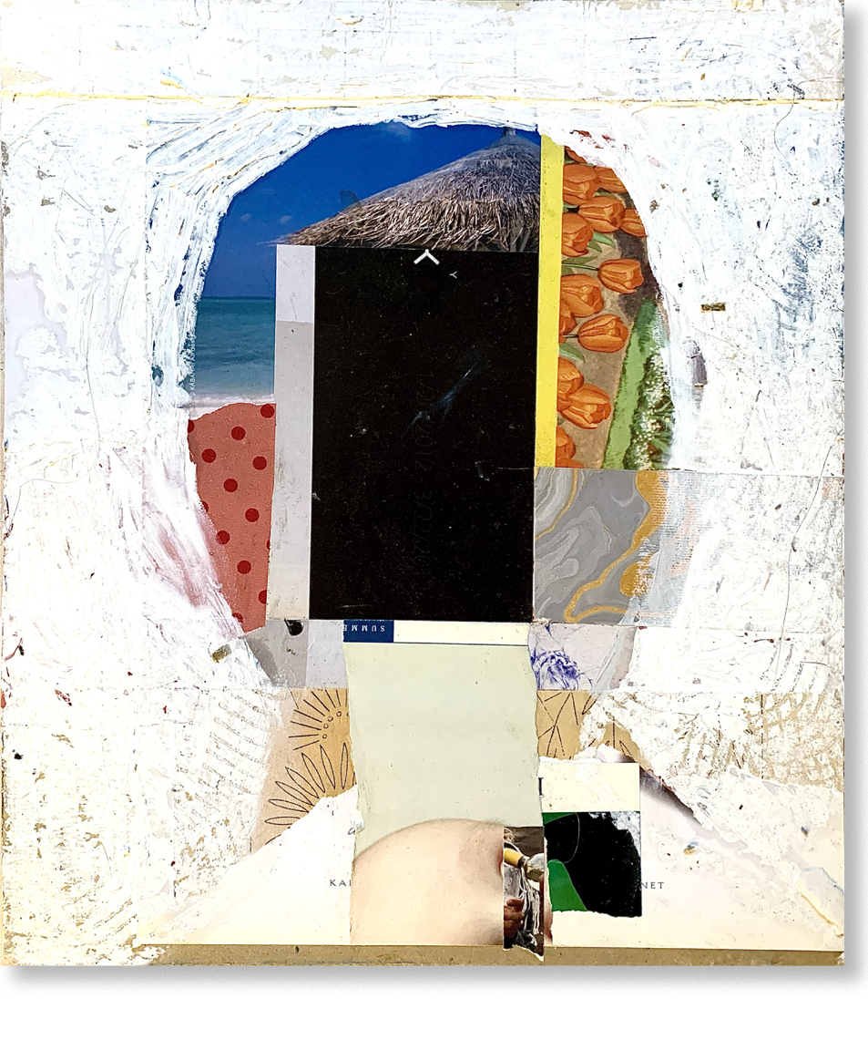 emily dickinson, 2024, collage, 12.5"H x 10.5"W