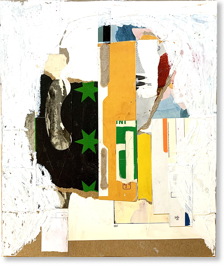 robert desnos, 2024, collage, 12.5"H x 10.5"W