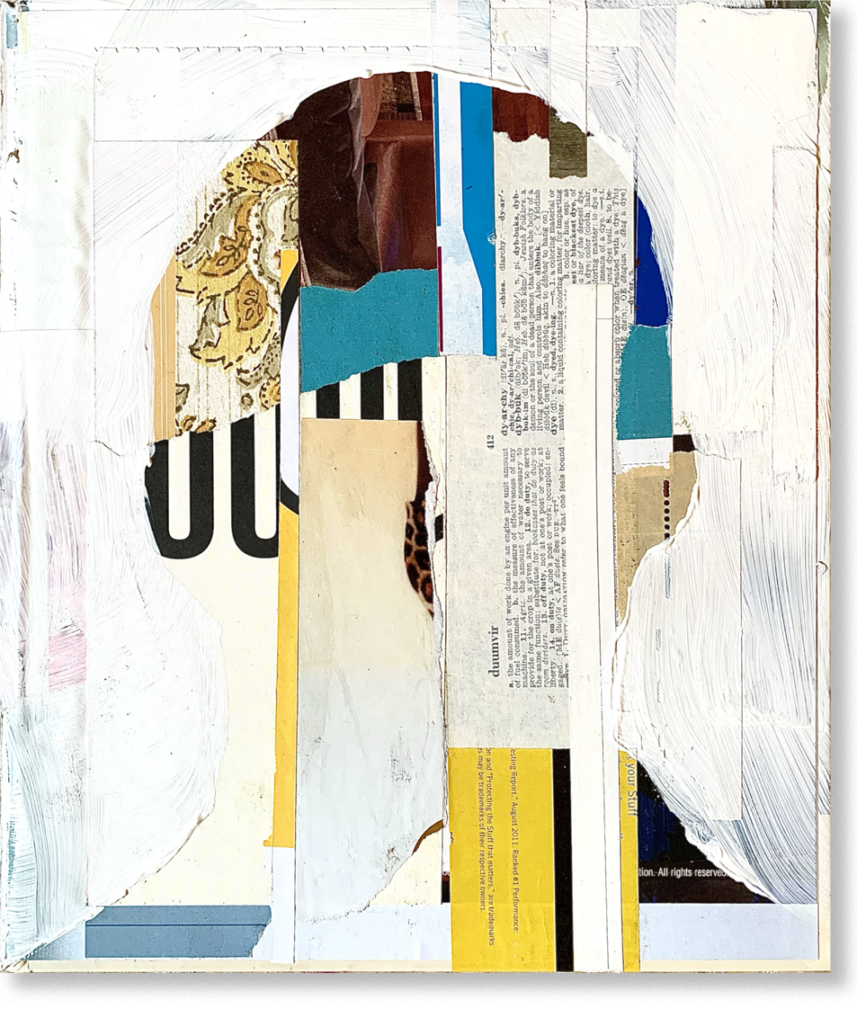 the master poet, 2024, collage, 12.5"H x 10.5"W