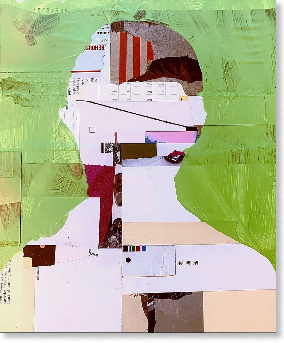 william carlos williams, 2024, collage, 12.5"H x 10.5"W