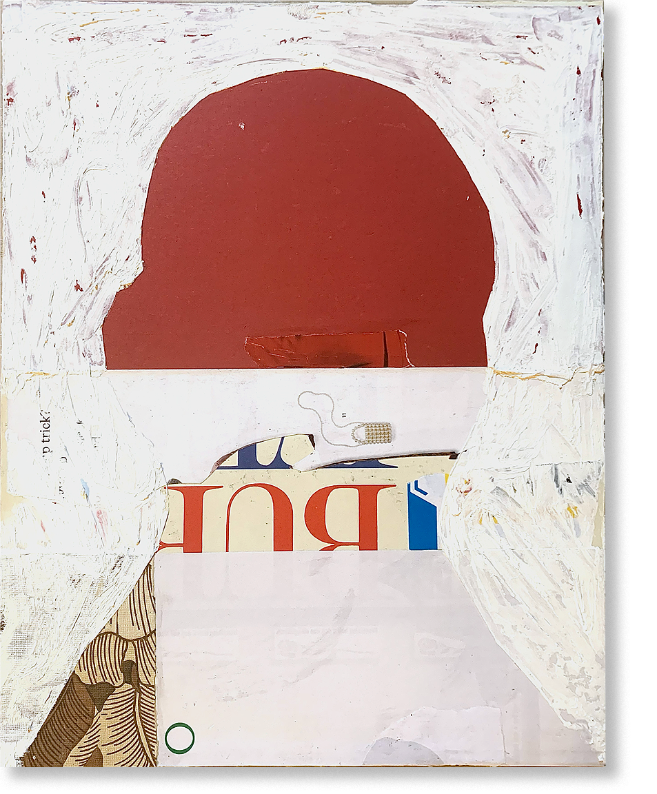 sappho, 2024, collage, 12.5"H x 10.5"W