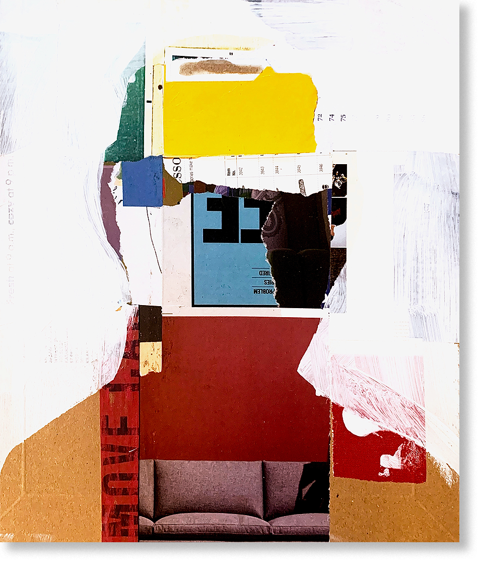 t. s. eliot, 2024, collage, 12.5"H x 10.5"W