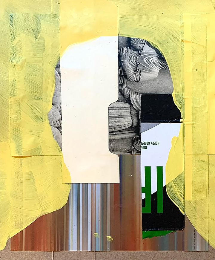 walt whitman, 2024, collage, 12.5"H x 10.5"W