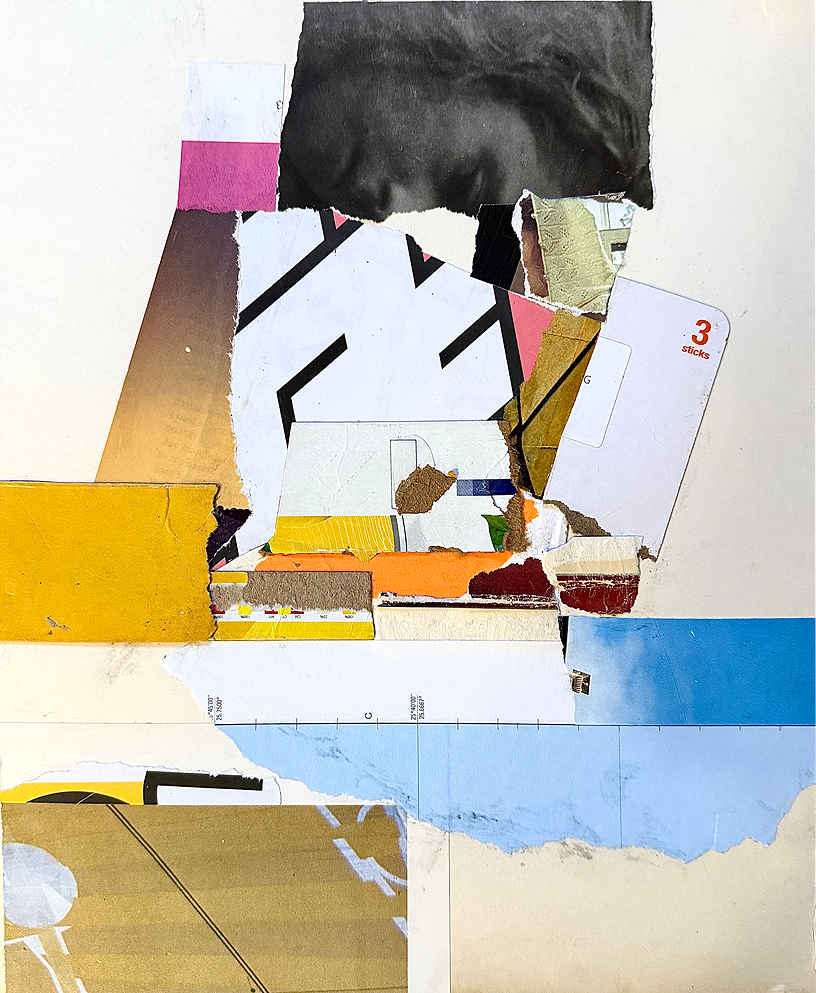 d_]rea.ming of;winter(snow, collage, 12.5"H x 10.5"W