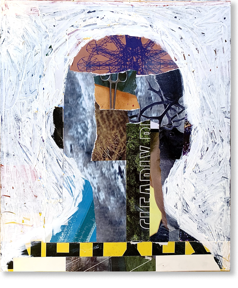 wanda coleman, 2024, collage, 12.5"H x 10.5"W