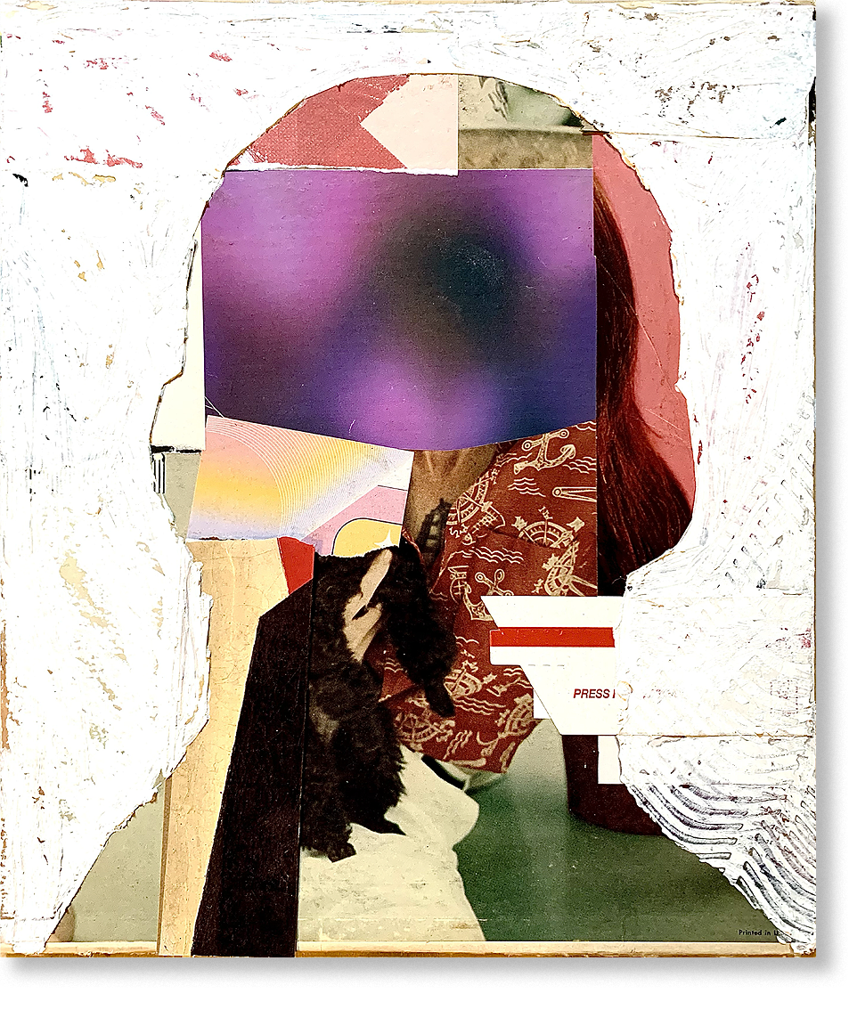 langston hughes, 2024, collage, 12.5"H x 10.5"W