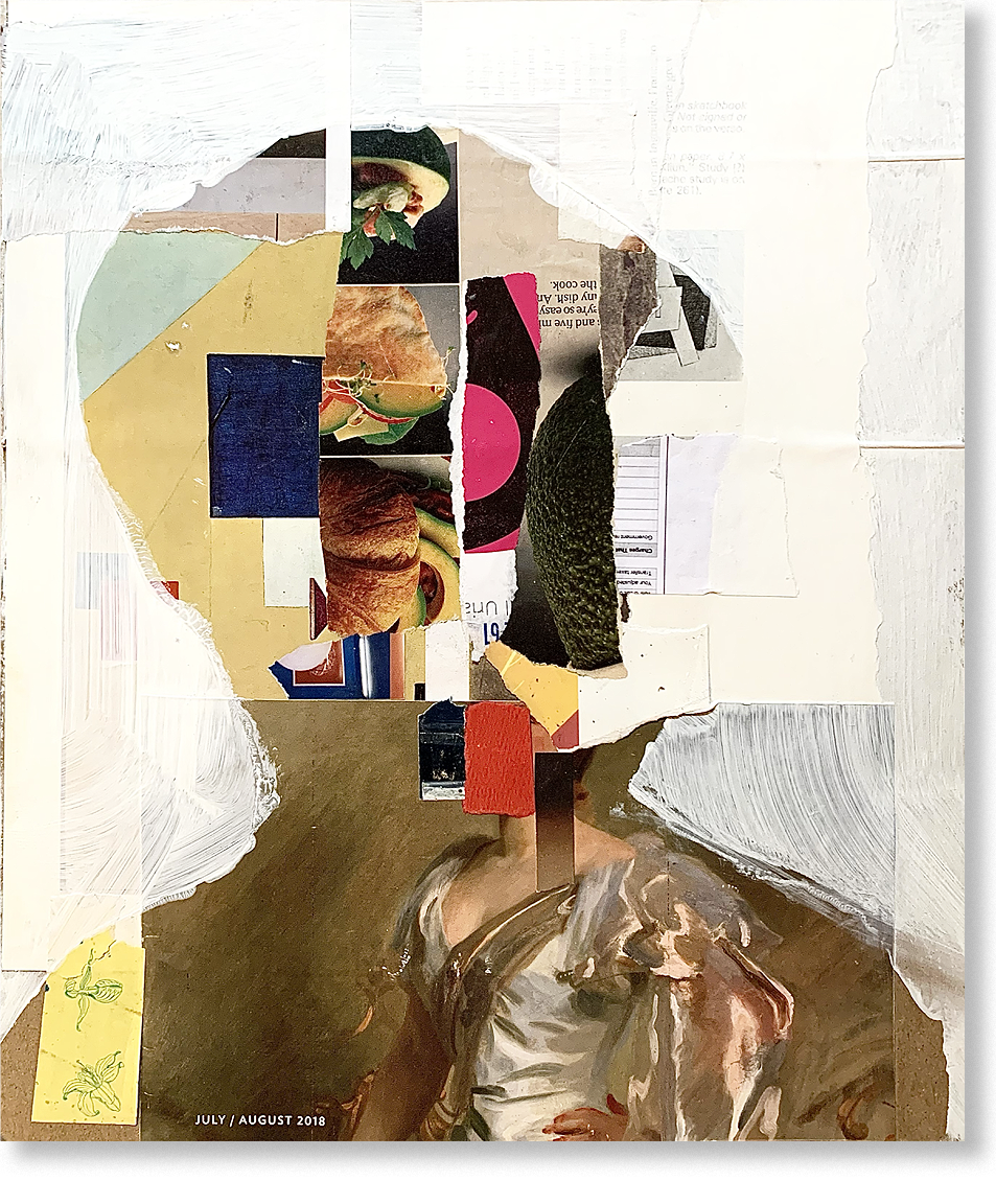 sylvia plath, 2024, collage, 12.5"H x 10.5"W