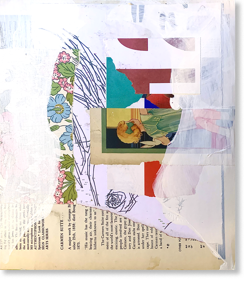 vladimir nabokov, 2024, collage, 12.5"H x 10.5"W