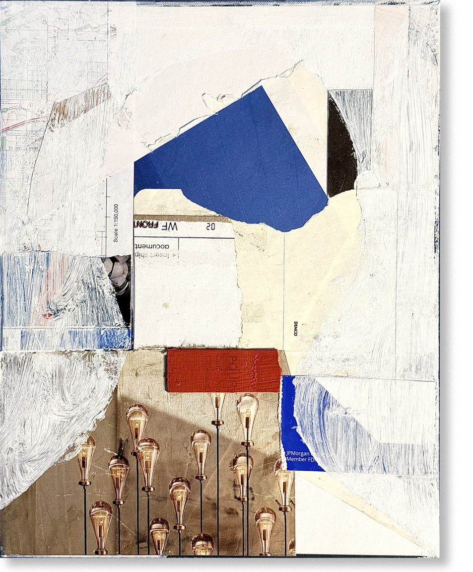 the court poet, 2024, collage, 12.5"H x 10.5"W