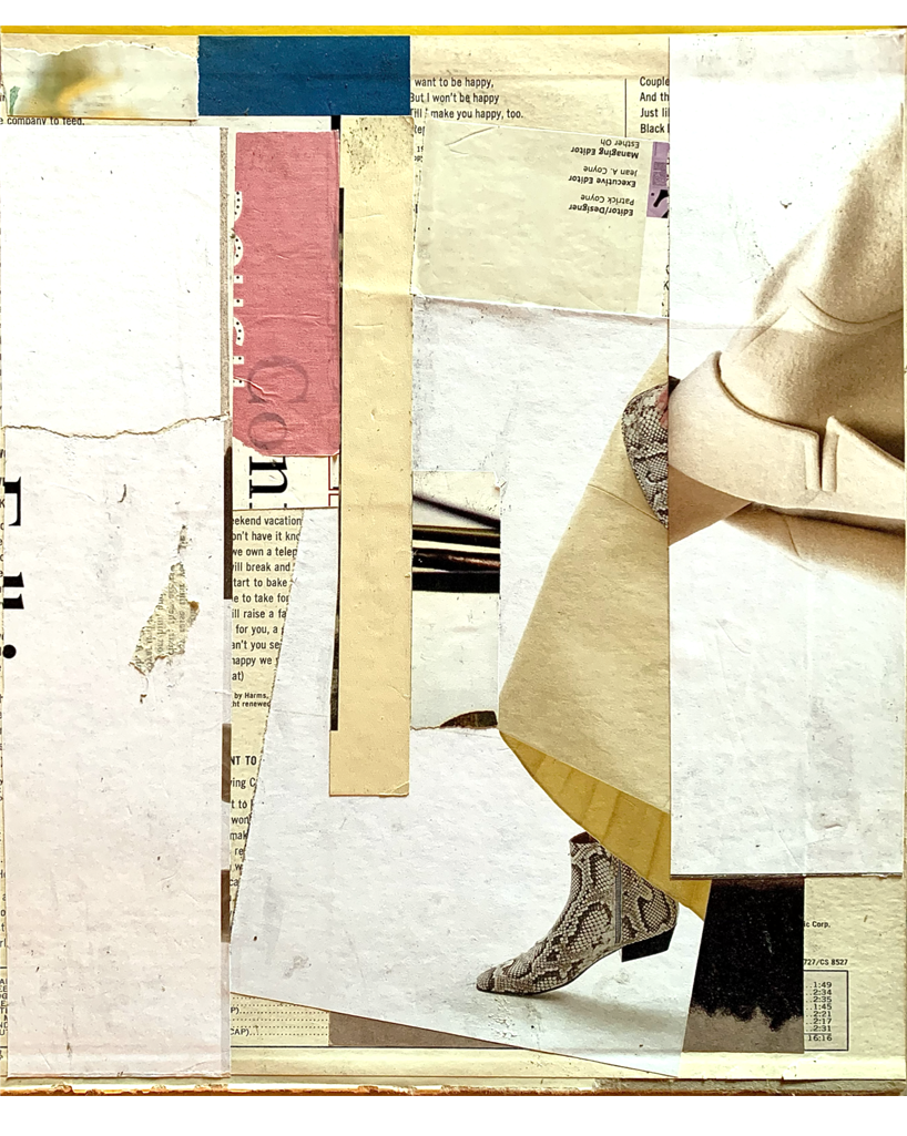 couplean d{just black, collage, 12.5"H x 10.5"W