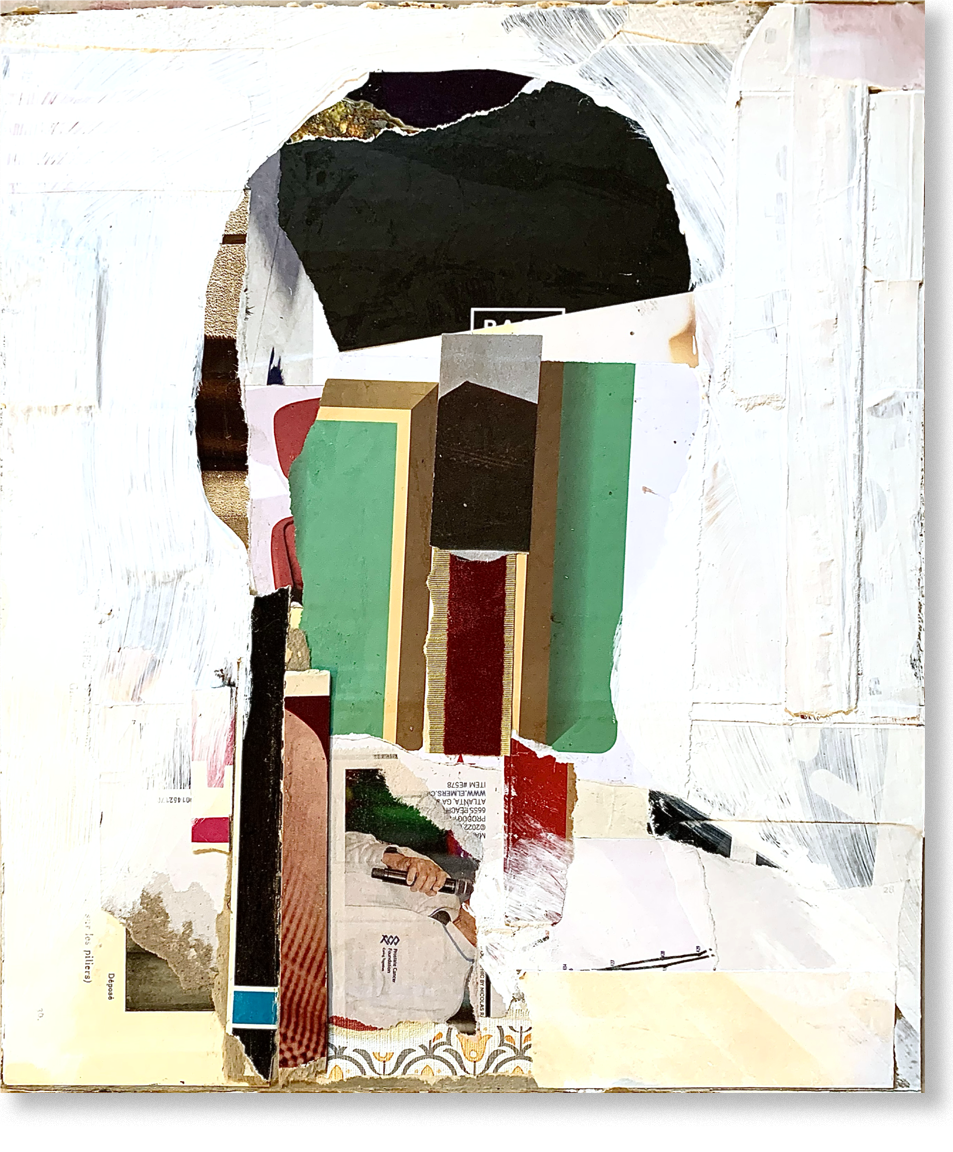 the southern poet, 2024, collage, 12.5"H x 10.5"W