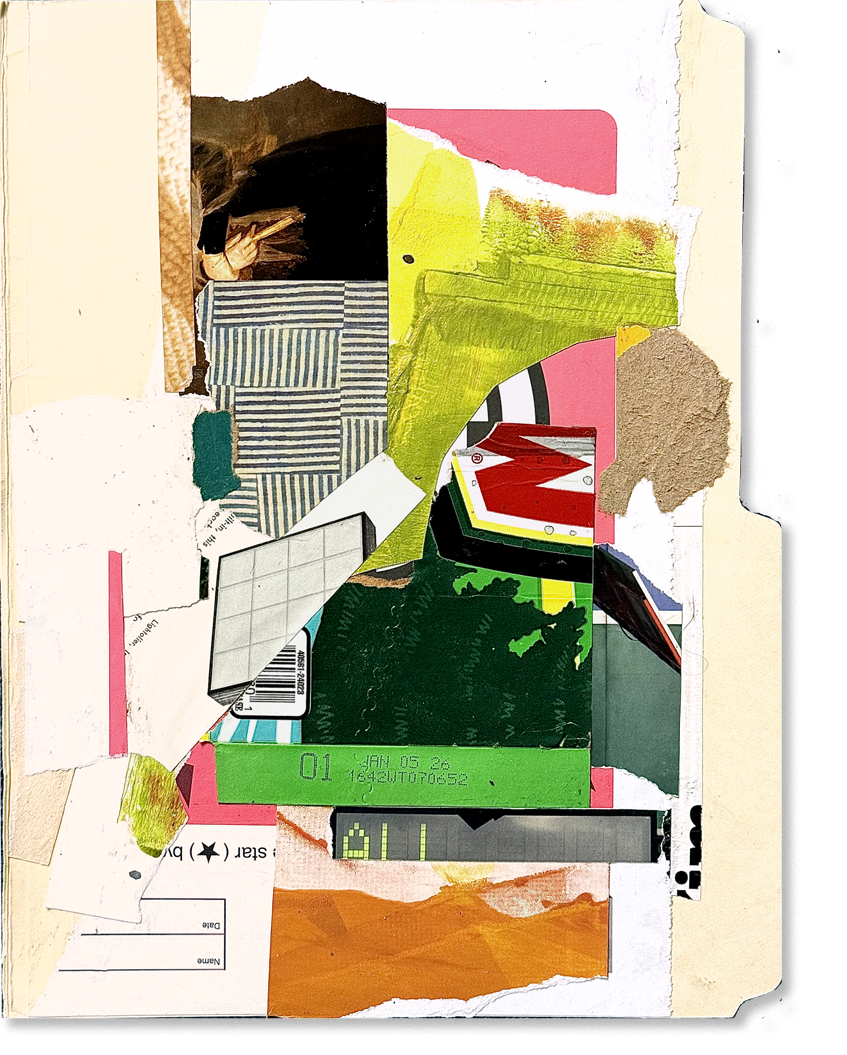 no./ble s.creed, collage, 12.5"H x 10.5"W