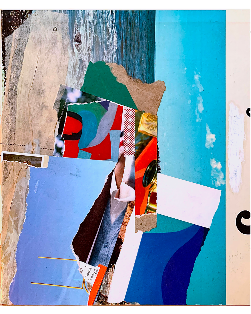 cer.ta{i_nl-iFe_, collage, 12.5"H x 10.5"W