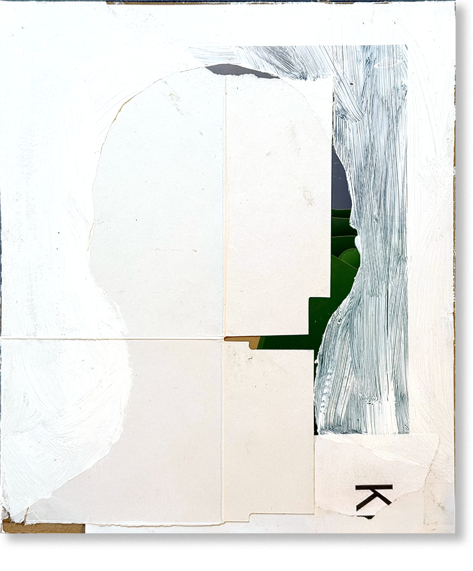 the eleventh poet, 2024, collage, 12.5"H x 10.5"W