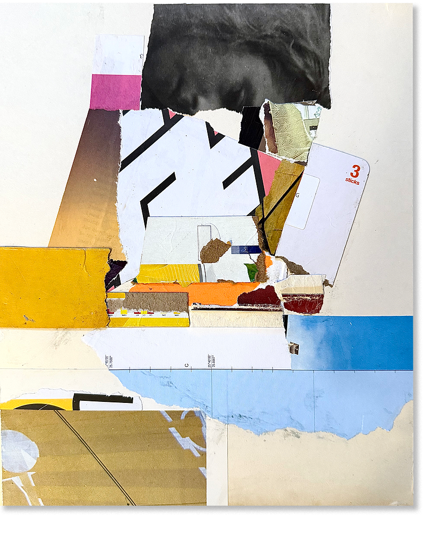 d_]rea.ming of;winter(snow, collage, 12.5"H x 10.5"W