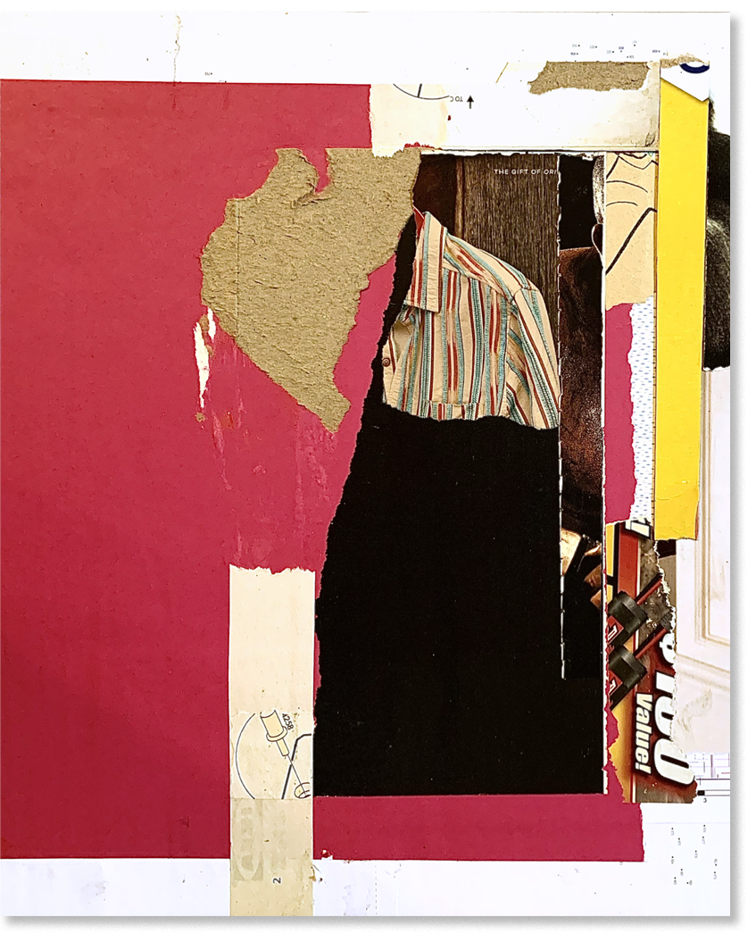 untit _led$.100 value!, collage, 12.5"H x 10.5"W