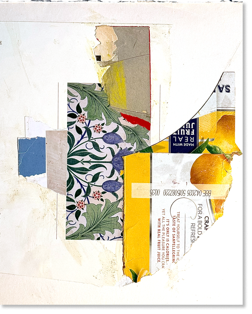 cRa.d.le ofde$ire, 2026, collage, 12.5"H x 10.5"W