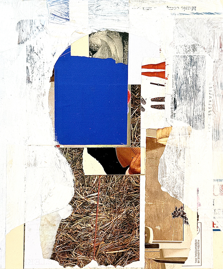 the ex poet, 2024, collage, 12.5"H x 10.5"W