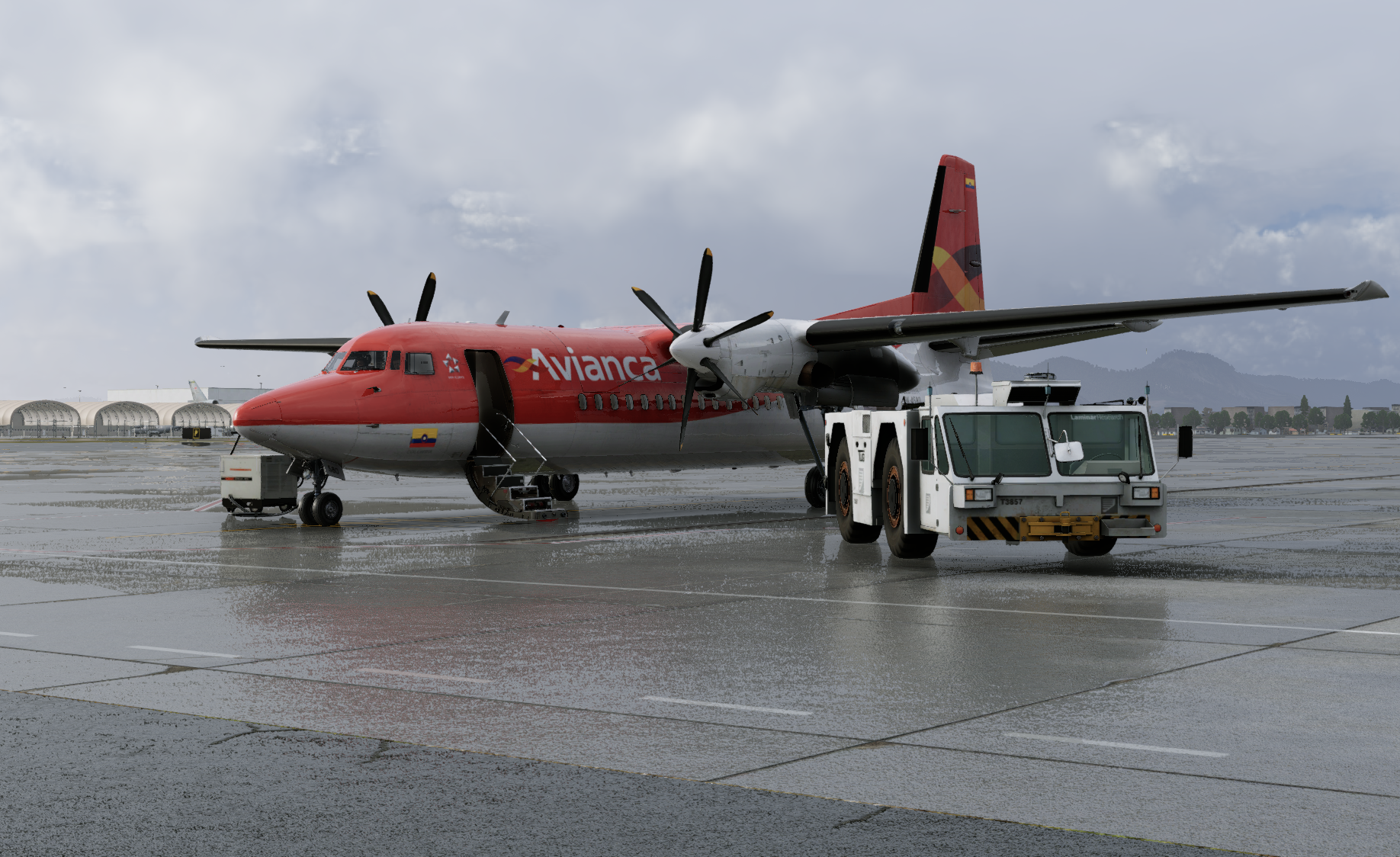 Fokker 50 de Avianca en X plane 12