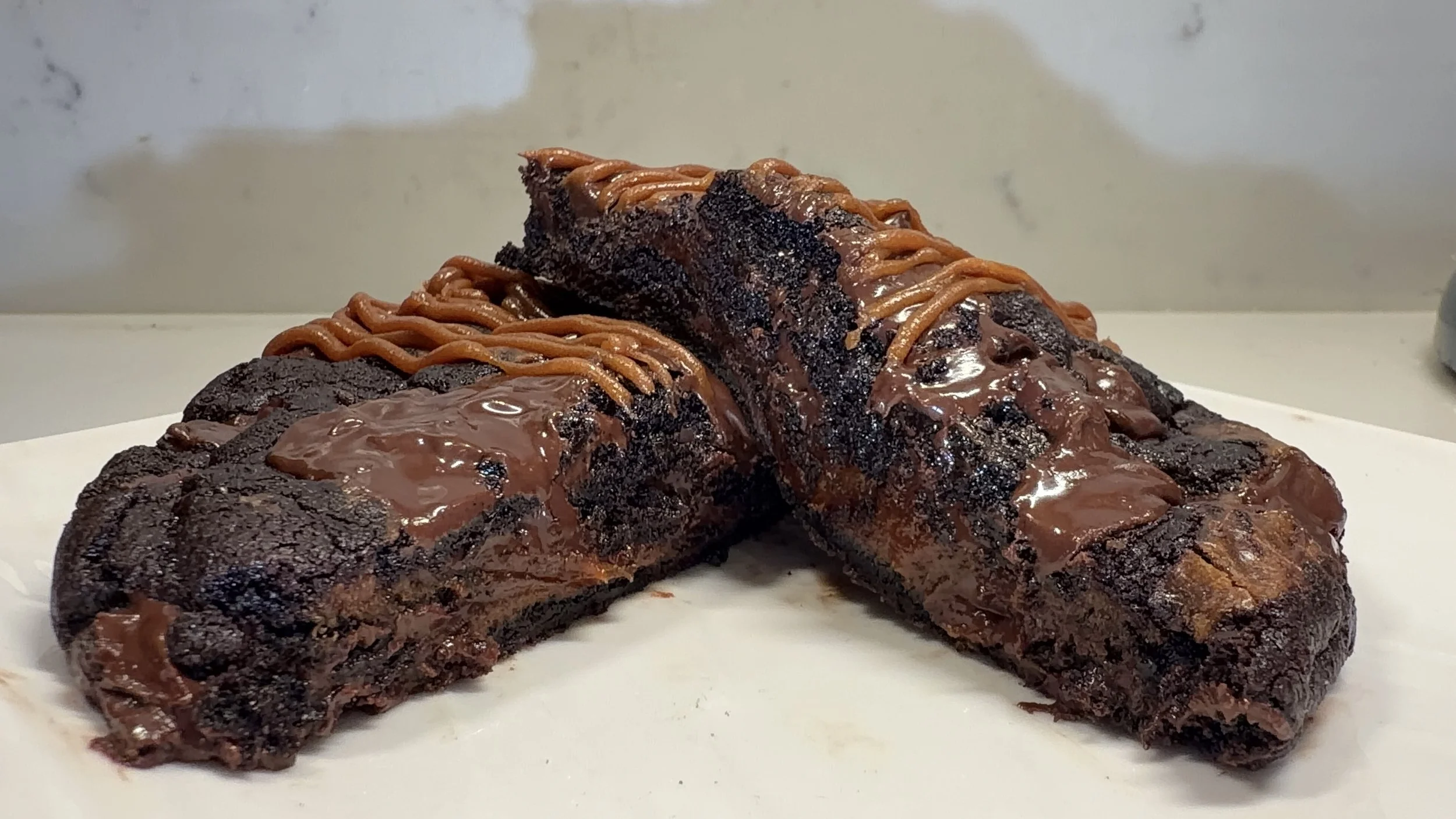 Double Chocolate Cookie Butter Stuffed Cookie