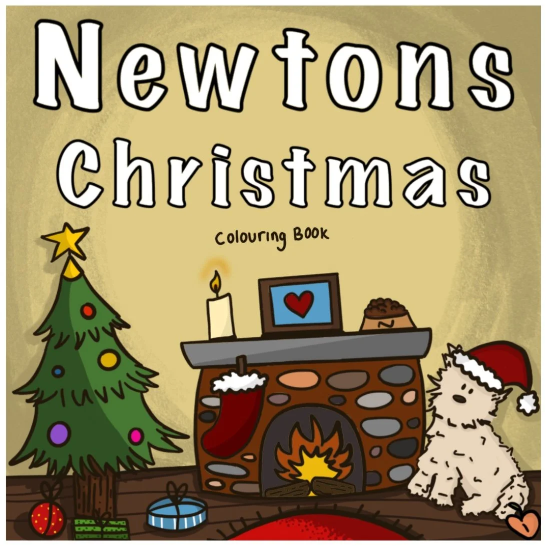 Newton's christmas colouring book