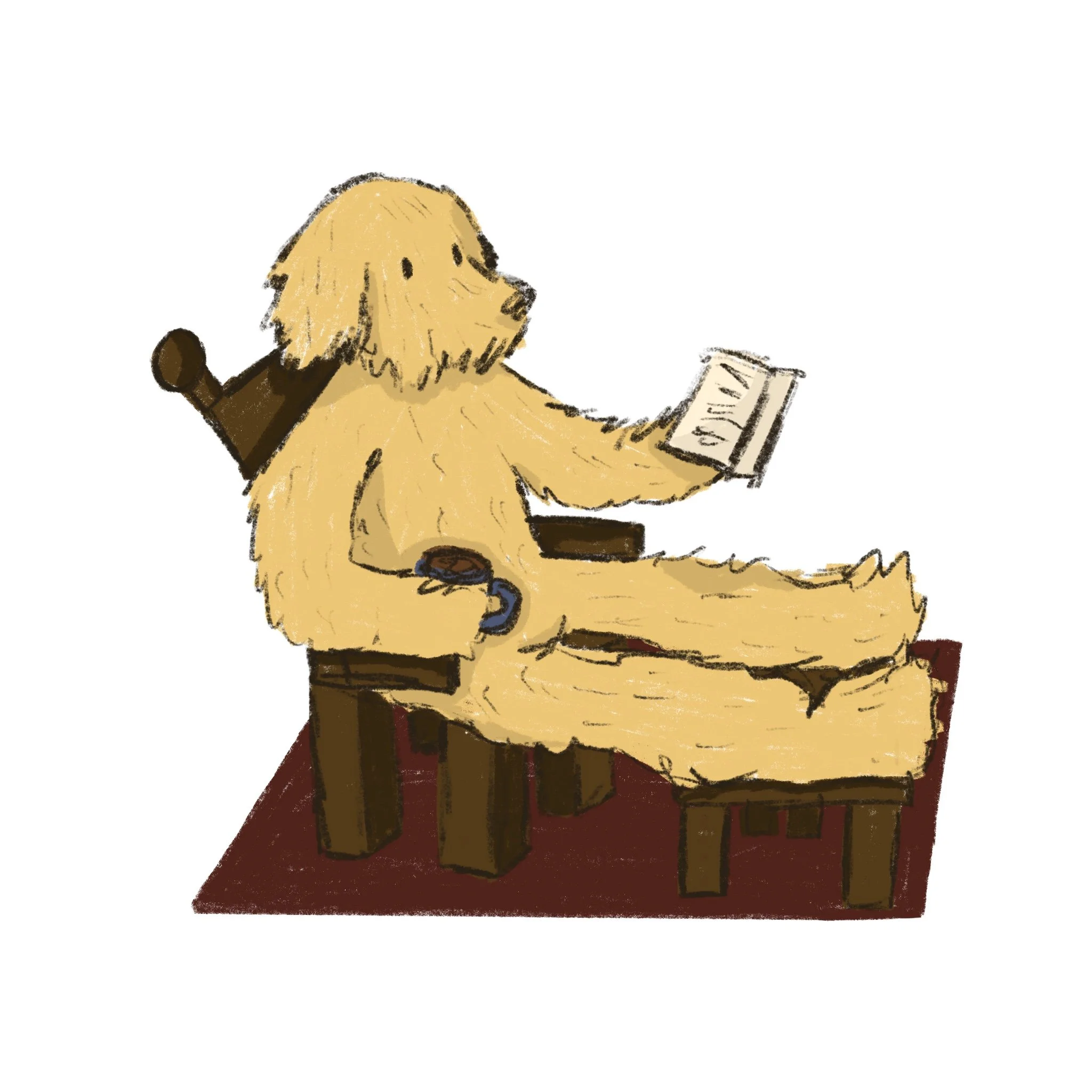 Doggy gentleman sticker