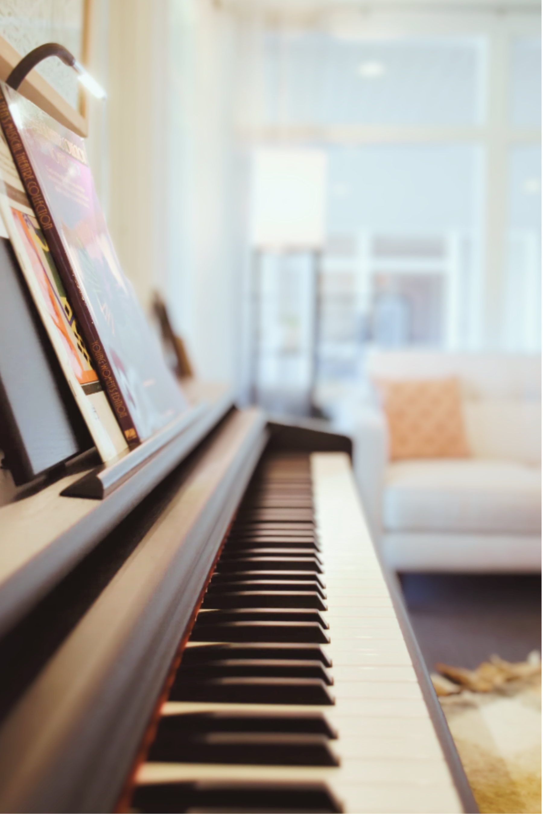 Digital piano in the studio