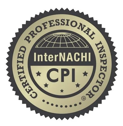 Seal with words 'Certified Professional Inspector' and 'InterNACHI CPI', featuring a globe and stars.