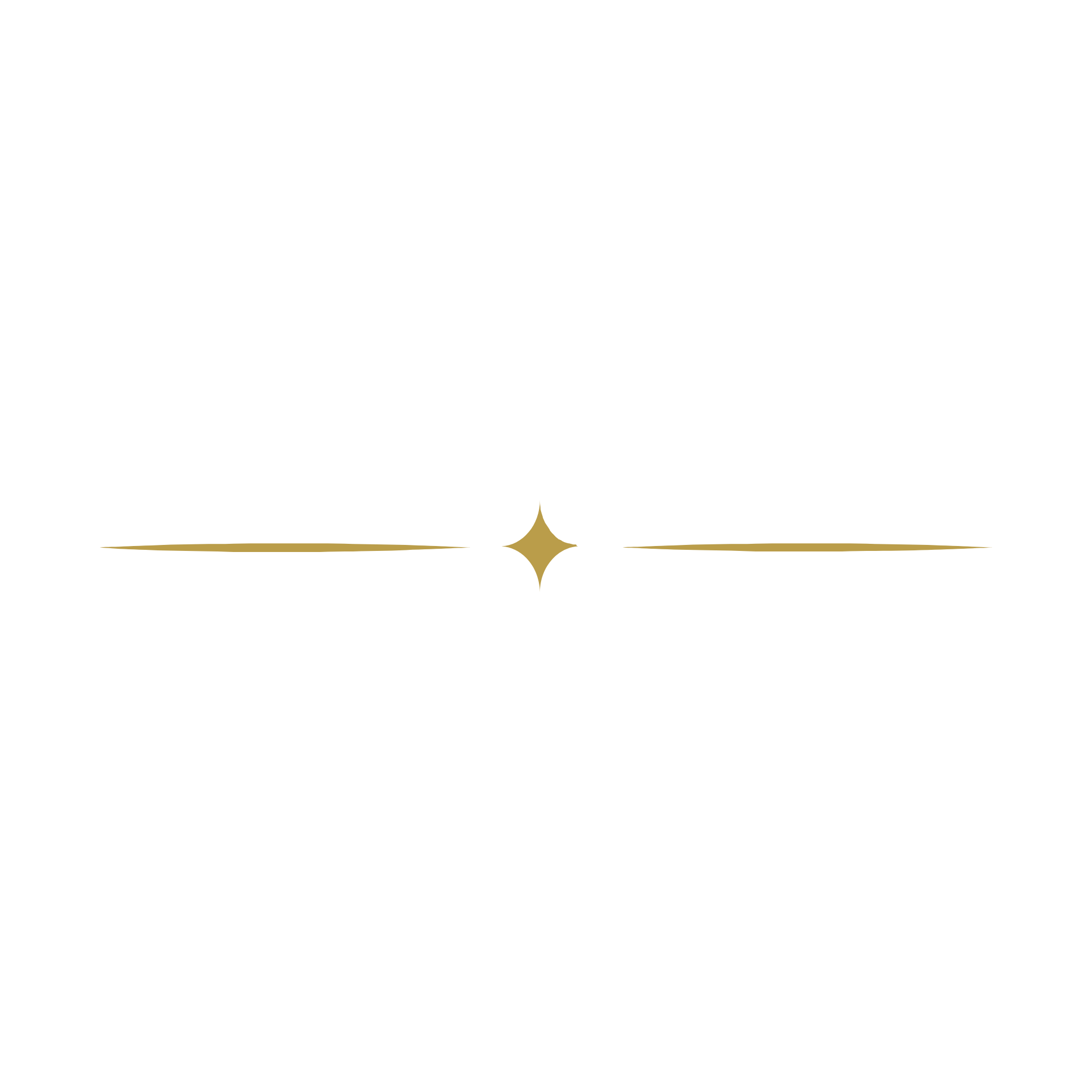 A black background with a gold spark or star shape in the center, surrounded by horizontal gold lines.